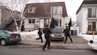 Multiple cops run for backup  Les policiers de Longueuil accourent 2252014 [upl. by Alver522]