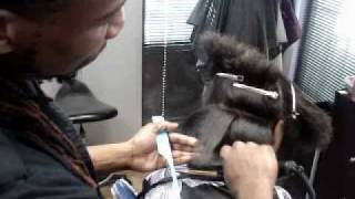 J James Unisex Salon How to Wash Press amp Flat Iron Tutorial [upl. by Dez398]