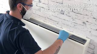 Pulizia e igienizzazione ventilconvettore  fancoil Bi2 [upl. by Llenrup]