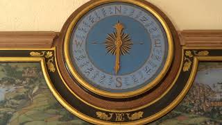 The fabulous 1927 map amp wind dial in the historic library room at Coleton Fishacre NT Devon England [upl. by Kit]