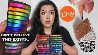 I Tested INSANE Art Supplies From Etsy are they false advertising [upl. by Gilemette]