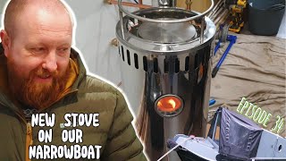 Reflex Diesel Stove Install on our Narrowboat  Episode 34 [upl. by Draneb817]