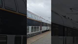 Siemens Vectron og dobbeltdækkervogne på Borup station trainspotting train dsb railway [upl. by Morrill]