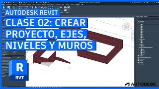 Introducción a Autodesk Revit 2025 02  Crear de proyecto Ejes niveles y muros  CURSO DESDE CERO [upl. by Beniamino872]