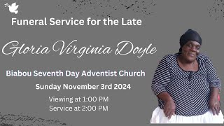 Gloria Virginia Doyle  Funeral Service [upl. by Nnayar]