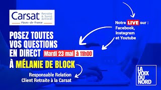 Replay Retraites  une spécialiste de la Carsat a répondu à vos questions [upl. by Azial]