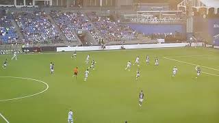 Referee awards penalty to CF Montreal after Matías Cóccaro fouled by Atlético de San Luis Sánchez [upl. by Shank407]