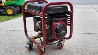 BRIGGS AND STRATTON GENERATOR STORAGE PREP AND A QUIETER EXAUST [upl. by Annohsal]