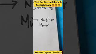 Test For Benzaldehyde amp Acetophenone🙋🙋🙋neet shorts organicchemistry iit [upl. by Annert]