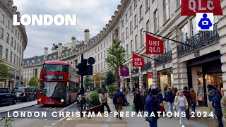 London Autumn Walk 🇬🇧 Oxford Street 🎄 Christmas Preparation 2024  Central London Walking Tour [upl. by Nevets]