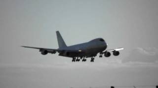 Boeing 747200 landing at Manston [upl. by Yenhoj651]