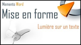 Effet de lumière sur un texte dans Word  Formation Word Marseille [upl. by Nylhtiak]