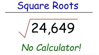 How To Find The Square Root of Large Numbers Mentally [upl. by Lahcim]