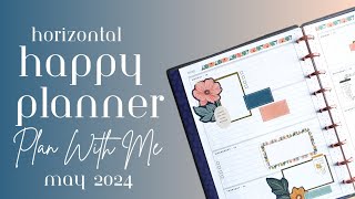 Horizontal Happy Planner® Plan With Me Using The Chintzcore Stickerbook May 2024 [upl. by Aihsenak]