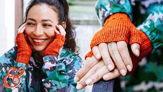 FINGERLESS GLOVES Knitting Pattern Tutorial StepbyStep [upl. by Allemap]