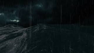 Lightning Ocean Thunderstorm  Stormy Weather Ocean Waves Rolling Thunder amp Rain Sounds for Sleep [upl. by Elburt691]