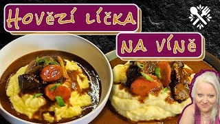 Hovězí líčka na červeném víně beef bourguignon [upl. by Aralk]