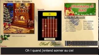 Paroles et accords  Noël Blanc Cover Karaoke sans voix [upl. by Adnoraj]