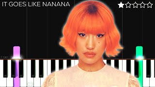 Peggy Gou  It Goes Like Nanana  EASY Piano Tutorial [upl. by Nellahs]