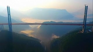 Höchste Brücke der Welt in China eingeweiht [upl. by Tellford]