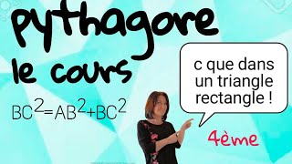 Le Théorème de Pythagore pour calculer une longueur Maths collège 4ème [upl. by Silloc]