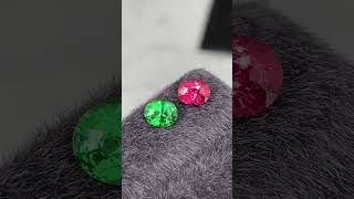 Rare Red and Green Gemstones DISCOVERED in Cambodia shorts shortsvideo gemstone ruby emerald [upl. by Aramen]