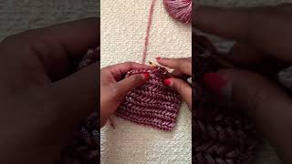 Swatching the herringbone single crochet stitch 🧶❤️crochet crocheting tejer [upl. by Schumer]