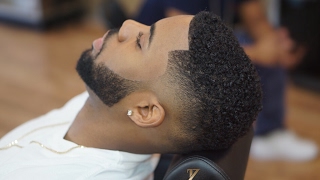 Drop fade Tutorial  Beard line up  HOW TO [upl. by Eardnaed]