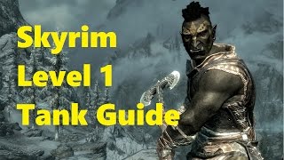 Skyrim Special Edition  Level One Tank Build No Crafting [upl. by Bresee651]