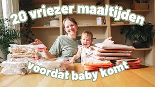 Een MAAND aan vriezer maaltijden maken  baby 2  37 weken zwanger [upl. by Wilfred361]