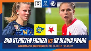 St Pölten vs Slavia Praha  UEFA Womens Champions League 202324 Matchday 3 Full Match [upl. by Heshum]