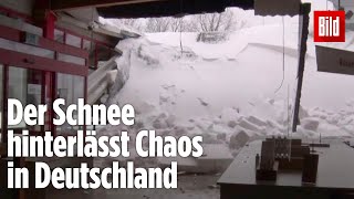 Deutschland versinkt im Schnee Die erste traurige Bilanz nachdem heftigen WetterChaos [upl. by Maddeu14]