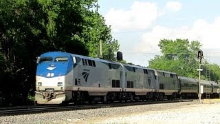 Amtrak California Zephyr 3 P42s 8 extra Amfleets Horizon Car [upl. by Oly329]