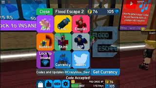 nuevo code ITEMS Flood Escape 2 [upl. by Dougald456]