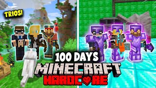 We Survived 100 Days In Hardcore MODDED Minecraft  Trios Minecraft Hardcore 100 Days [upl. by Janine]