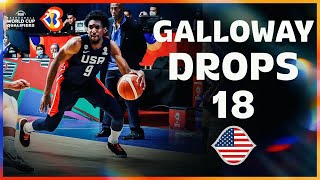 Langston GALLOWAY 🇺🇸  Full Highlights  18 PTS  FIBAWC 2023 Qualifiers [upl. by Annayd]