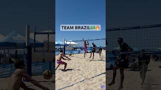 Team Brazil at the Hermosa Open🔥🇧🇷🏐 beachvolleyball volleyballplayer volleyballworld brazil [upl. by Zetrauq175]