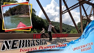 The Craziest Bridge in Pennsylvania NEBRASKA BRIDGE Flooding since 1941  Tionesta Dam site [upl. by Joon]