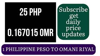 Philippine Peso to Omani Riyal Currency Exchange Rates Today 21 October 2024 [upl. by Sully]