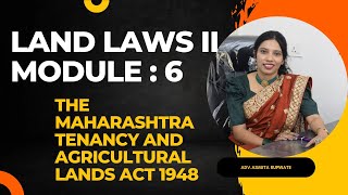 landlaws lawinmarathi The Maharashtra Tenancy And Agricultural Lands Act 1948SP notes [upl. by Ettelrahc]