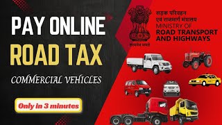 How To Pay Vehicle RTO Road Tax Online In Easy Steps  RTO Vehicle Tax Process [upl. by Geier537]