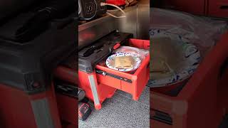 How We Cook in GFC Camper  Out Of Office Camping  Milwaukee PACKOUT [upl. by Jorgan279]