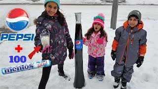 Heidi Zidane and Hadil Soda and Mentos experiment [upl. by Caddaric]