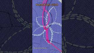 Nokshi Katha Stitch  Simple Flower Stitch [upl. by Navarro]