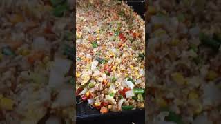 Fried rice on the blackstone griddle blackstone shrimpfriedrice cooking blackstonegriddle food [upl. by Nwahsad400]