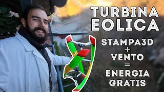 Corrente con Pala Eolica Stampata 3D Energia Gratis Giorno e Notte dal Vento Fai Da Te MattleyIt [upl. by Mlawsky]