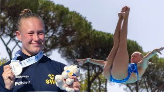 Emma Gullstrand Sweden 🥈 1m Springboard  European Championships 2022 [upl. by Arot]