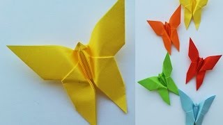 TUTORIAL ORIGAMI FARFALLE decorative [upl. by Enylodnewg]