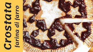 Ricetta Crostata con farina di Farro e confettura di Lamponi 💜 facile [upl. by Narcissus]