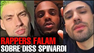 RAPPERS FALAM SOBRE DISS DE SPINARDI FILIPE RETJHONY DEREK [upl. by Animaj]